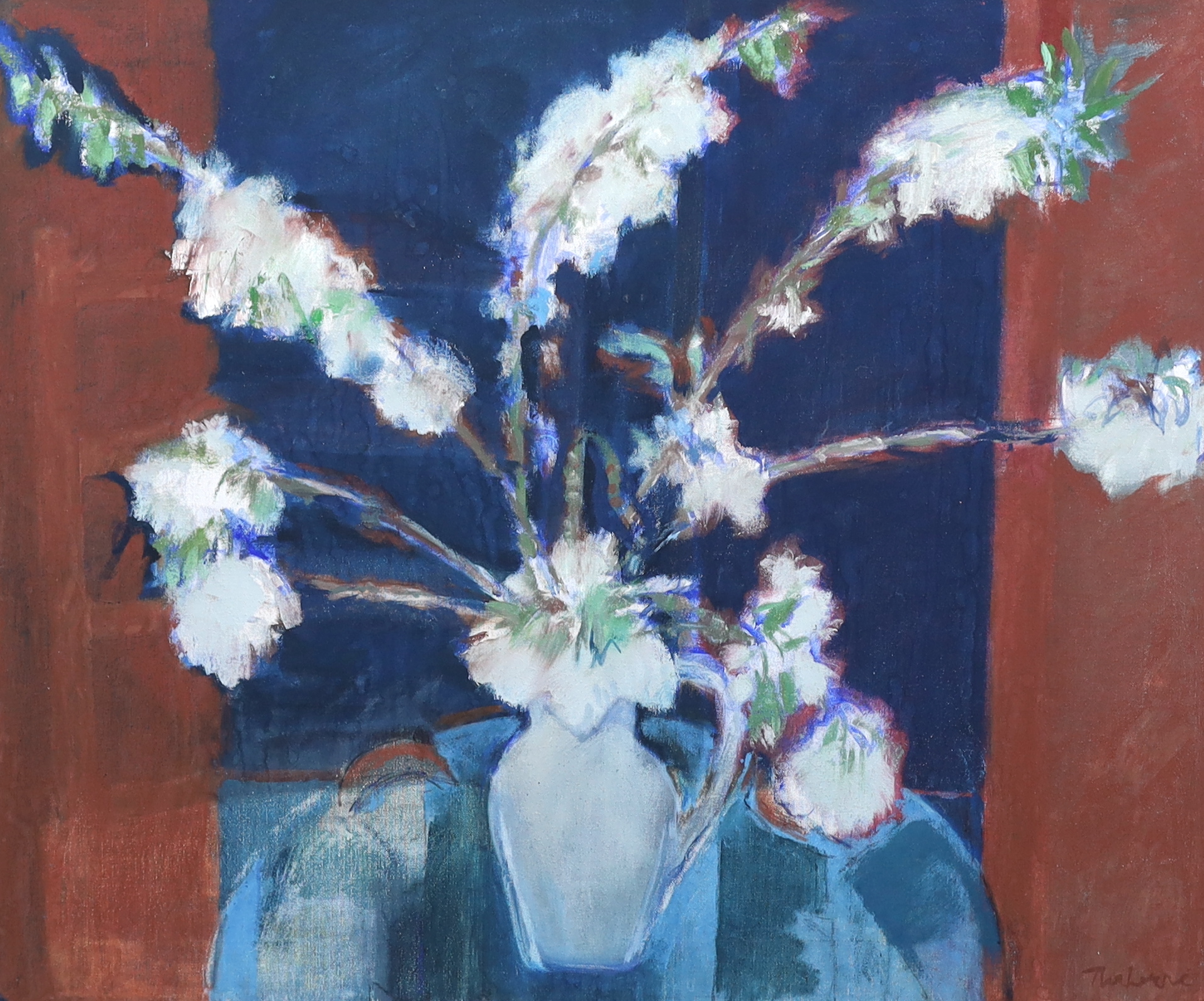Margaret Traherne (English, 1919-2006), 'Cherry Blossom', oil on canvas, 63 x 75cm